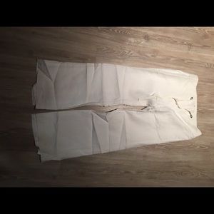 White linen pants